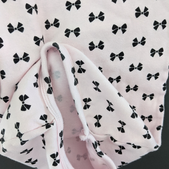 Pink sleep gown with black bow print - Picture 3 of 4